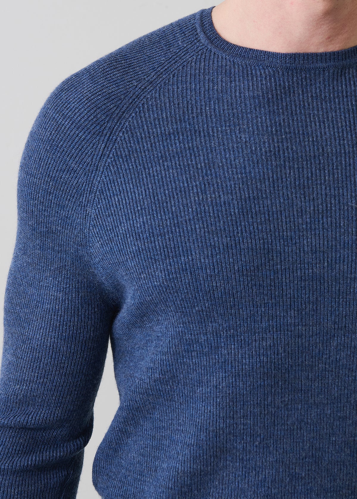 Merino Wool Ribbed Crewneck - PATRICK ASSARAF