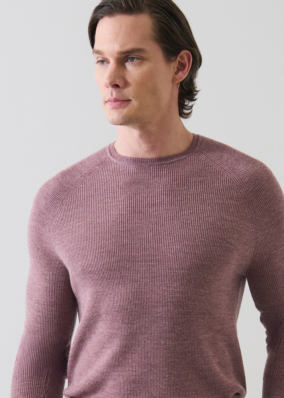 Merino Wool Ribbed Crewneck - PATRICK ASSARAF