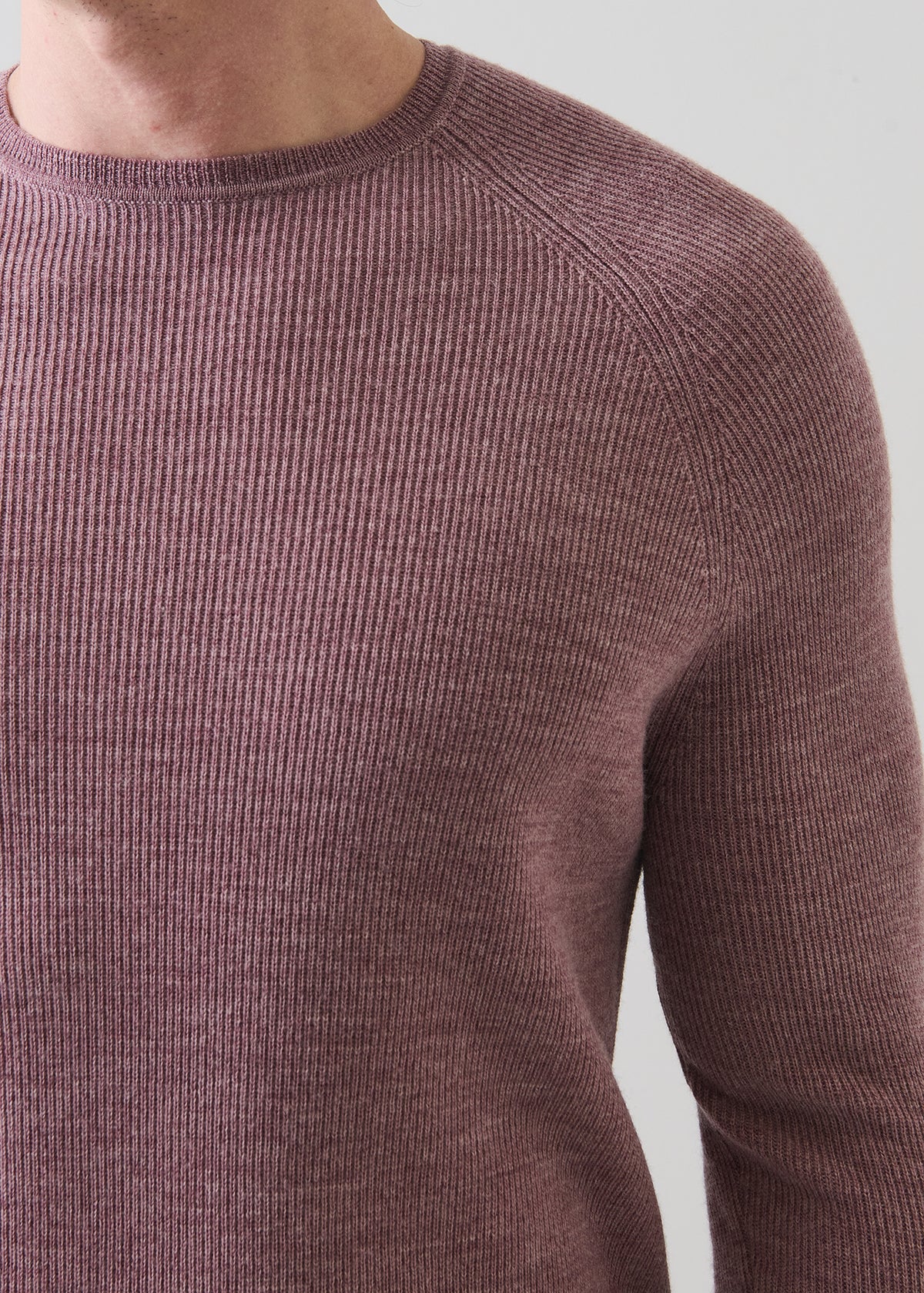 Merino Wool Ribbed Crewneck - PATRICK ASSARAF
