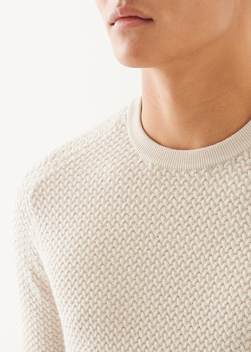 Merino Textured Crewneck