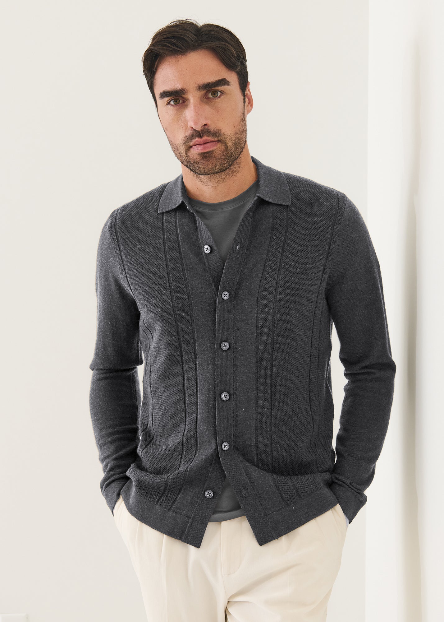 Merino Drop Needle Shirt - PATRICK ASSARAF