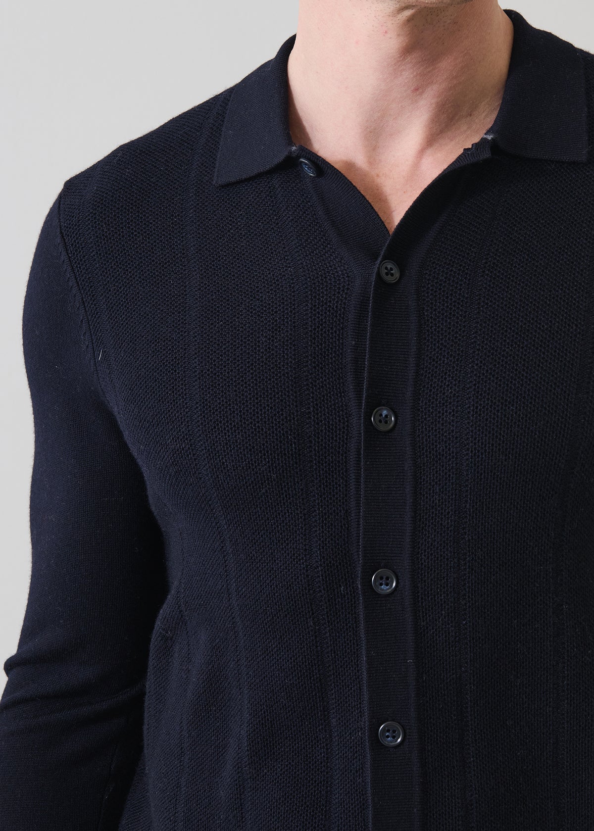 Extra-Fine Merino Wool Birdseye Knit Shirt - PATRICK ASSARAF
