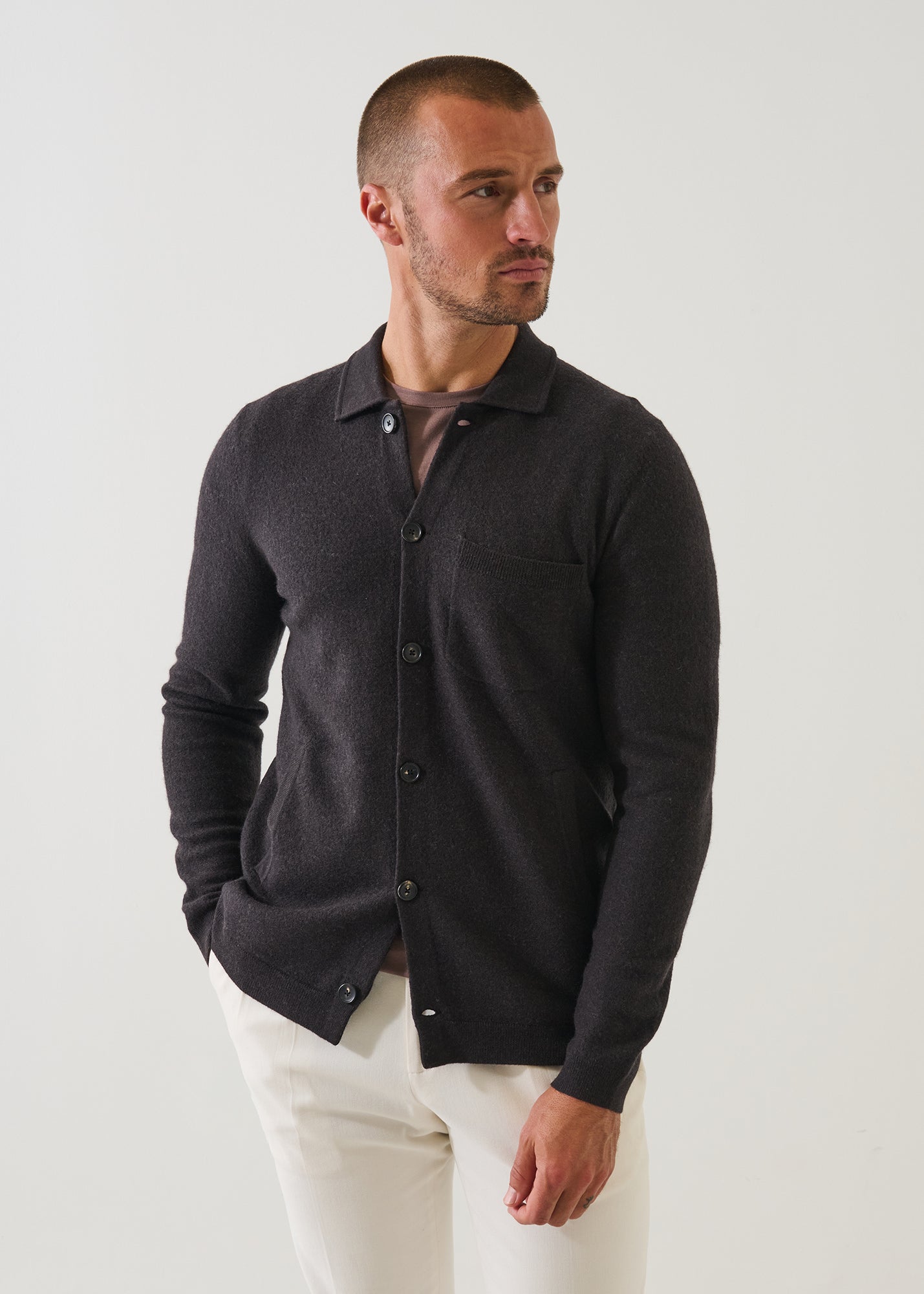 Boiled Merino Wool Shirt Jacket
