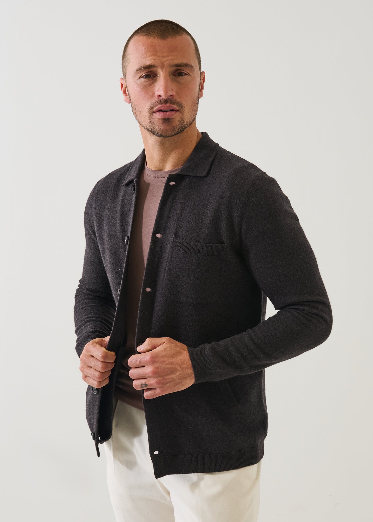 Boiled Merino Wool Shirt Jacket