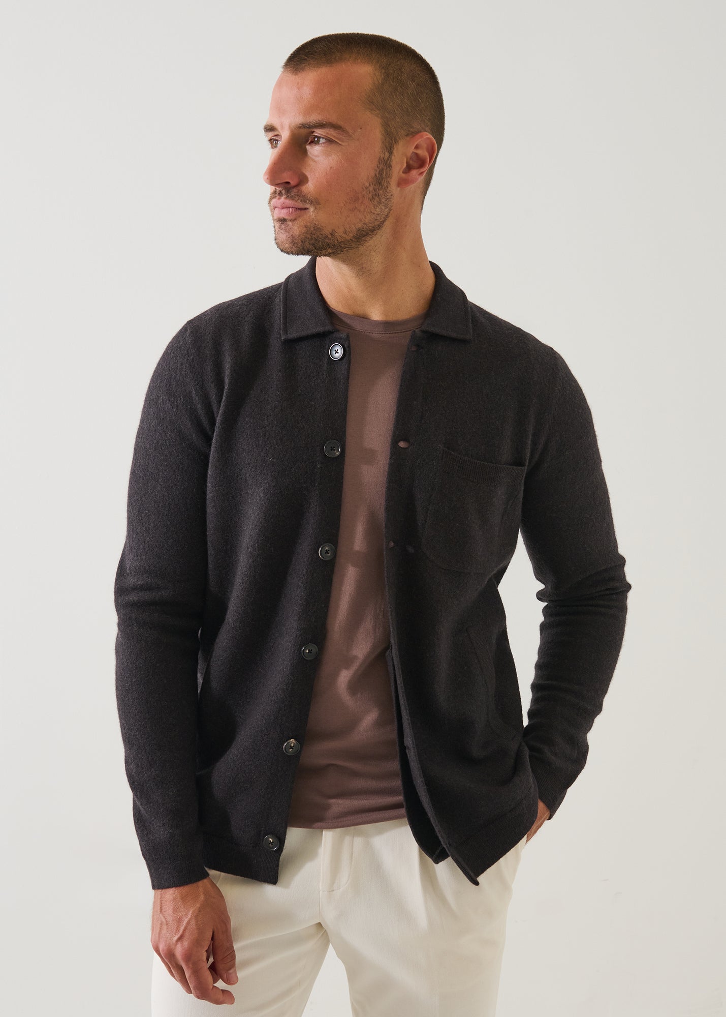 Boiled Merino Wool Shirt Jacket