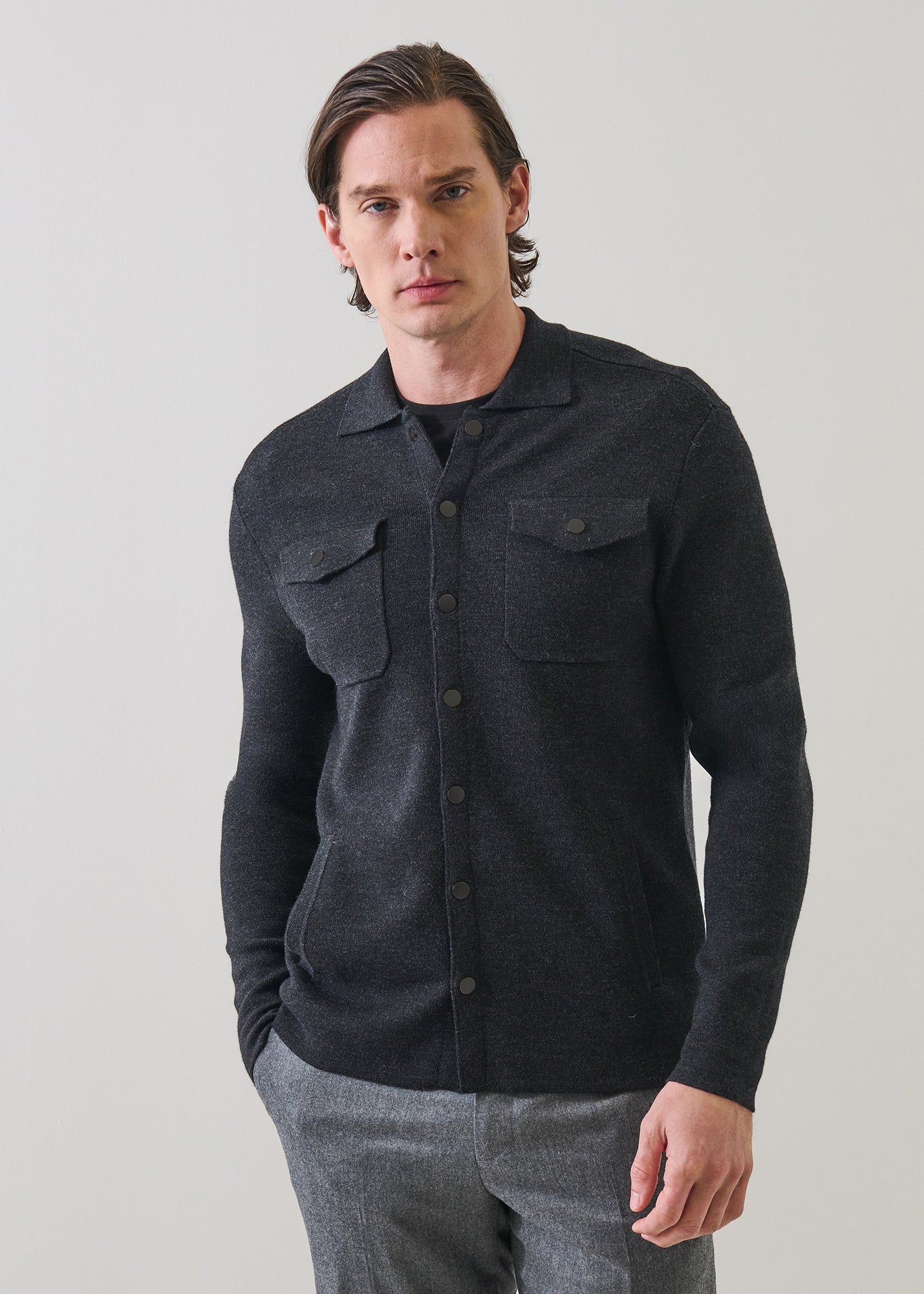 Merino Milano Stitch Overshirt - PATRICK ASSARAF