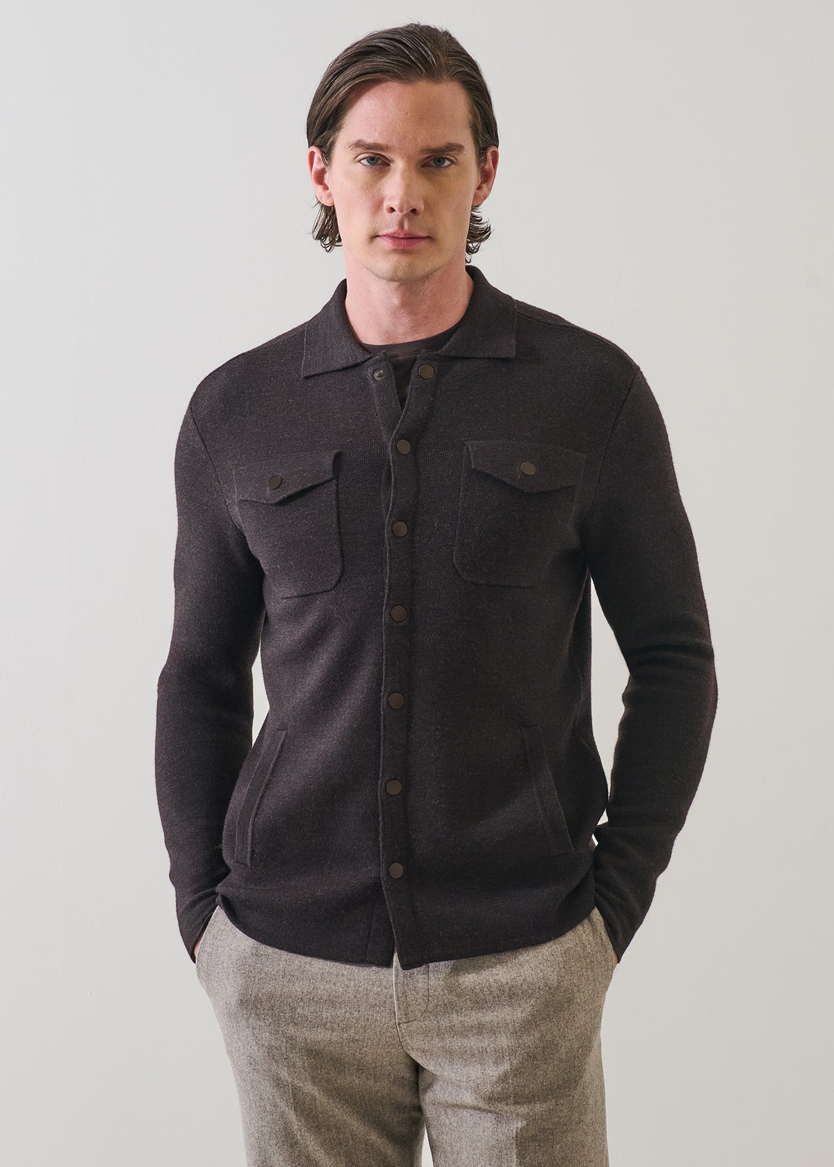 Merino Milano Stitch Overshirt - PATRICK ASSARAF