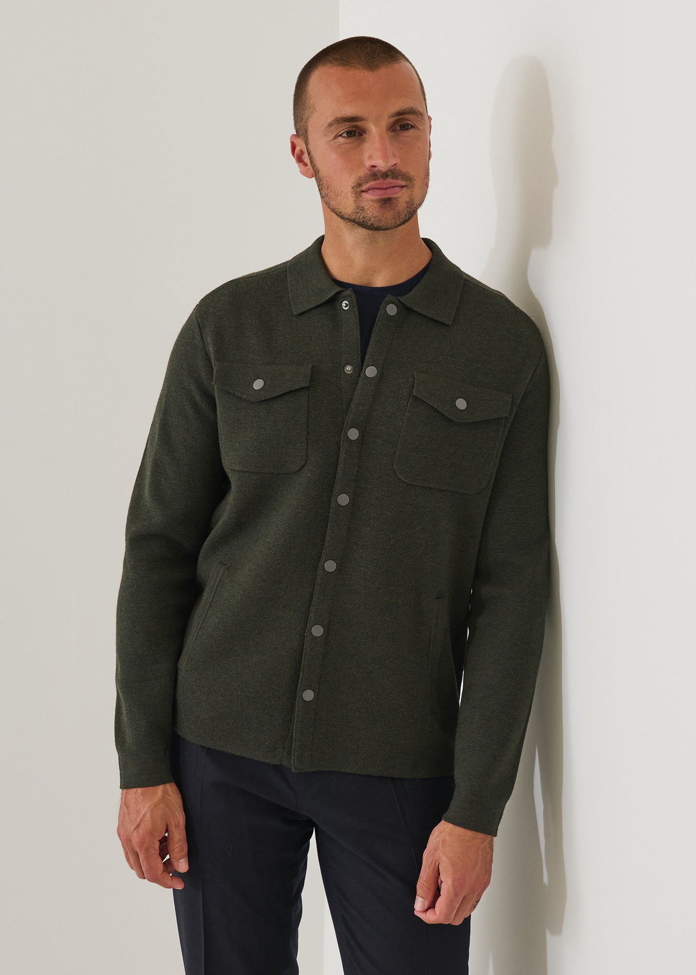 Merino Milano Stitch Overshirt