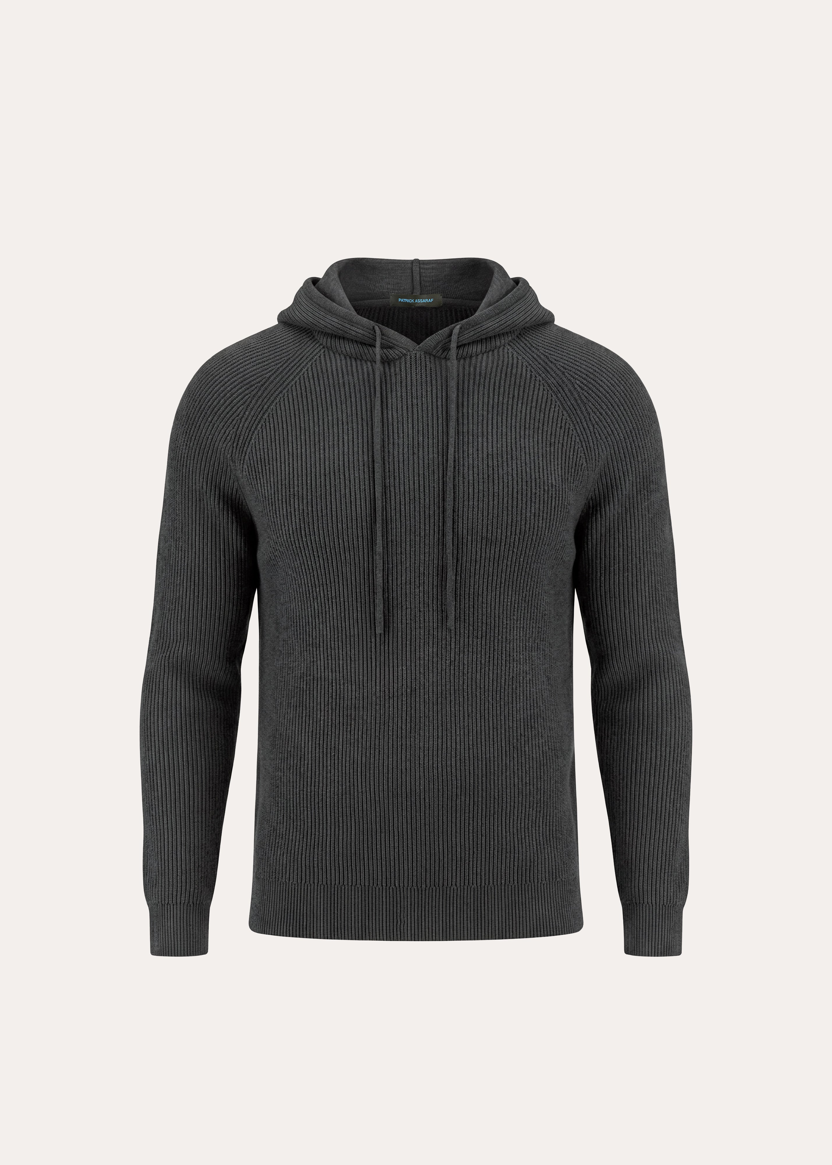 Merino Ribbed Hoodie - PATRICK ASSARAF