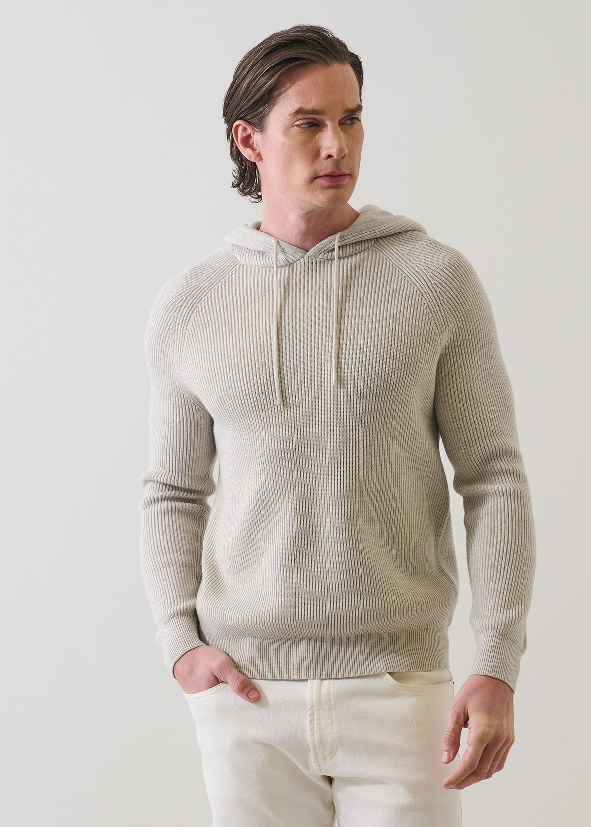 Merino Ribbed Hoodie - PATRICK ASSARAF