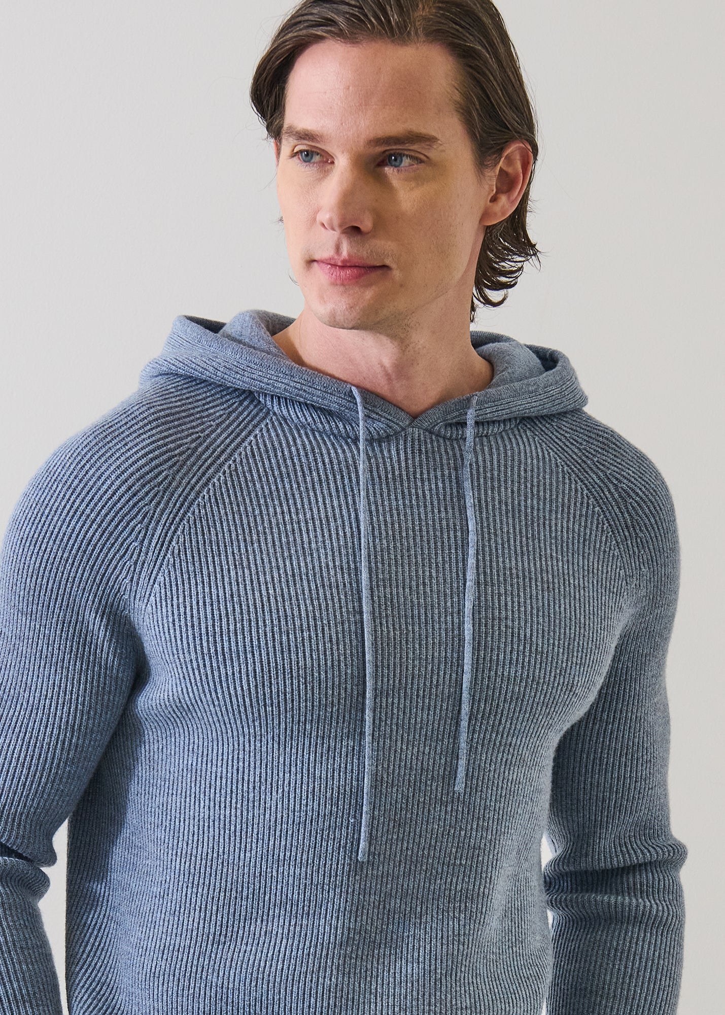 Merino Ribbed Hoodie - PATRICK ASSARAF