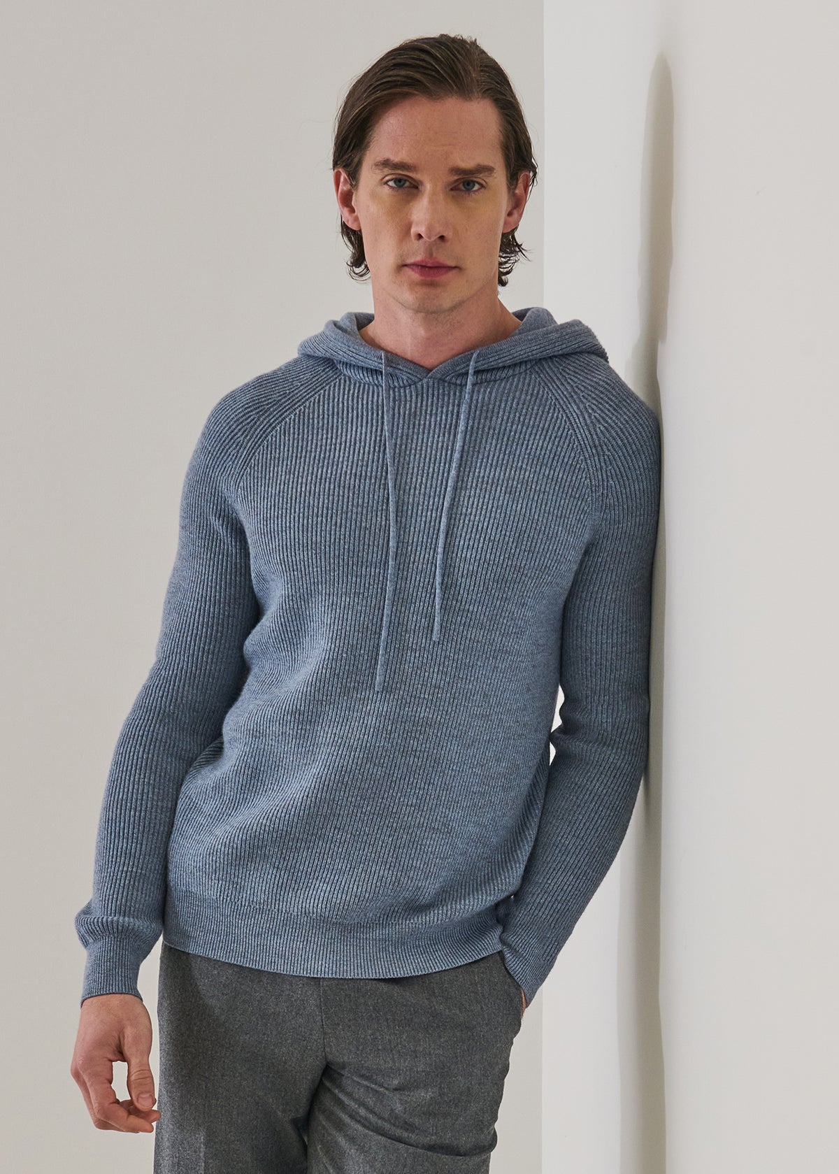 Merino Ribbed Hoodie - PATRICK ASSARAF