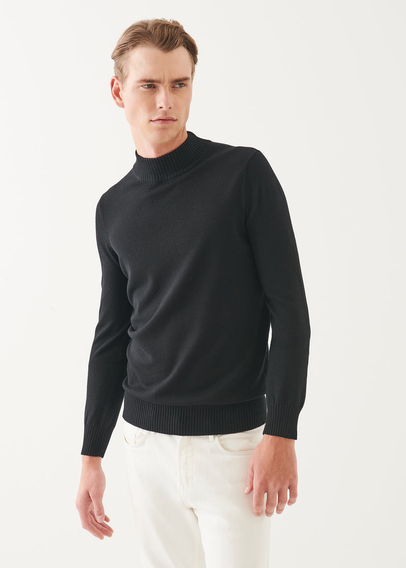 Extra-Fine Merino Mock Neck Sweater