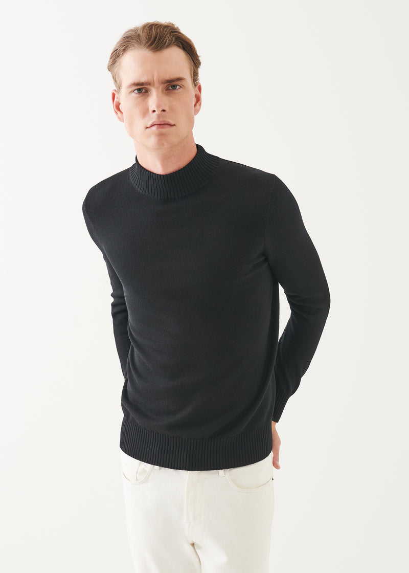 Extra-Fine Merino Mock Neck Sweater