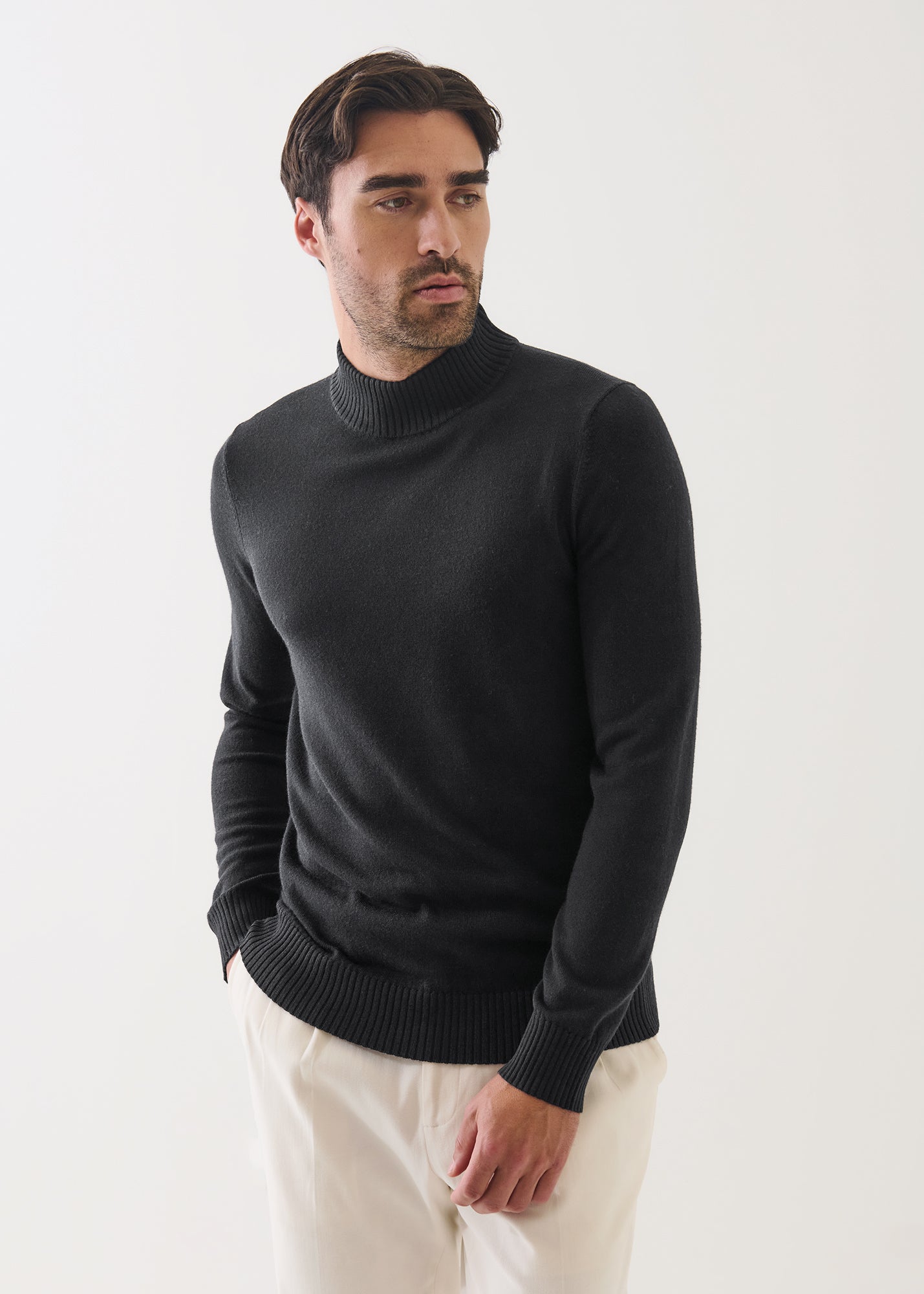 Merino Mock Neck Sweater