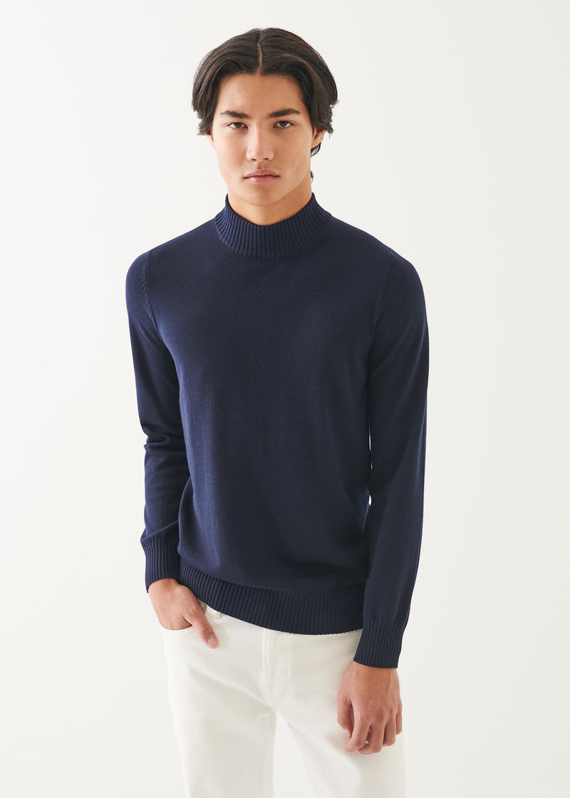 Extra-Fine Merino Mock Neck Sweater