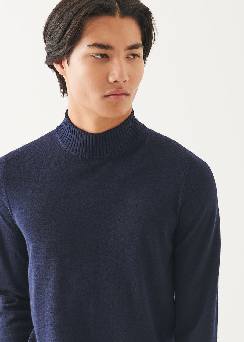 Extra-Fine Merino Mock Neck Sweater