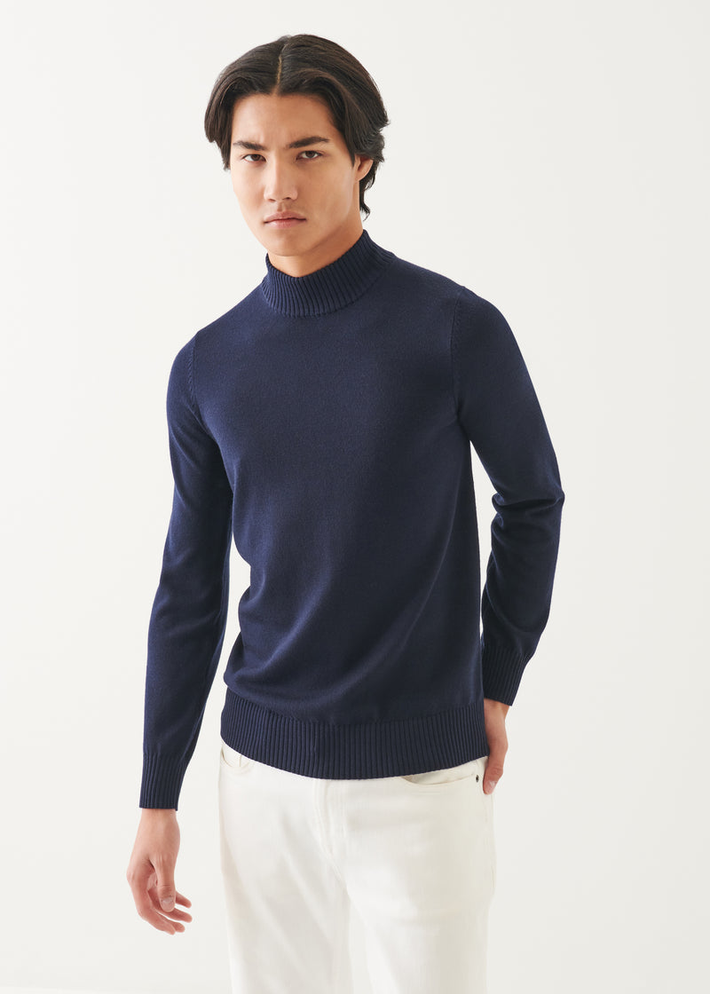 Extra-Fine Merino Mock Neck Sweater