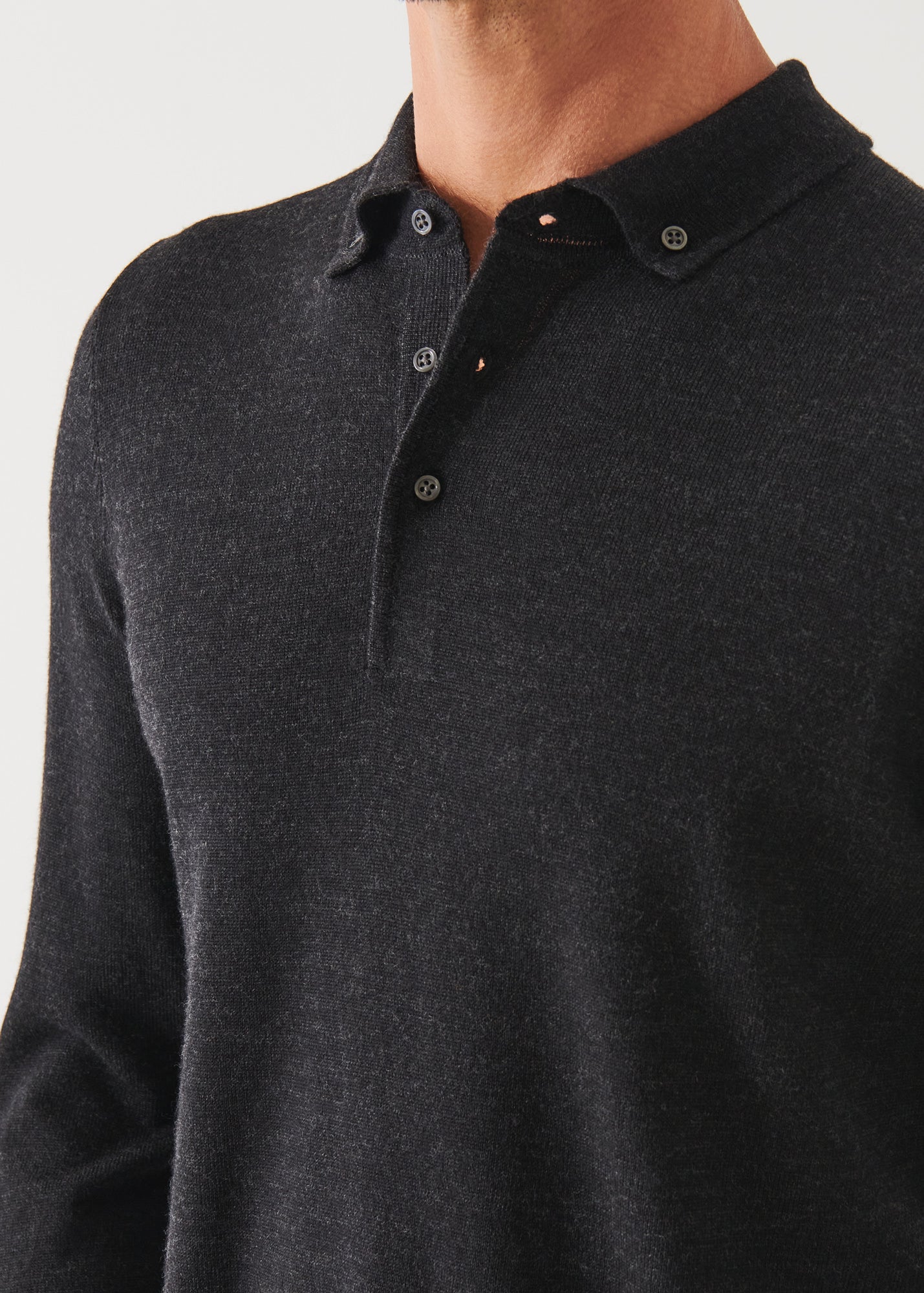 MERINO WOOL BUTTON DOWN POLO | PATRICK ASSARAF.