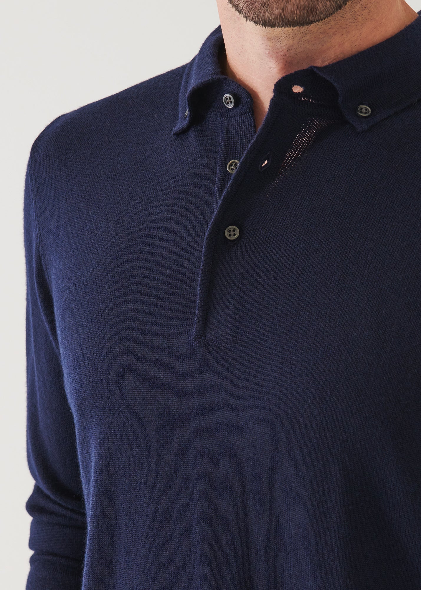 MERINO WOOL BUTTON DOWN POLO | PATRICK ASSARAF.