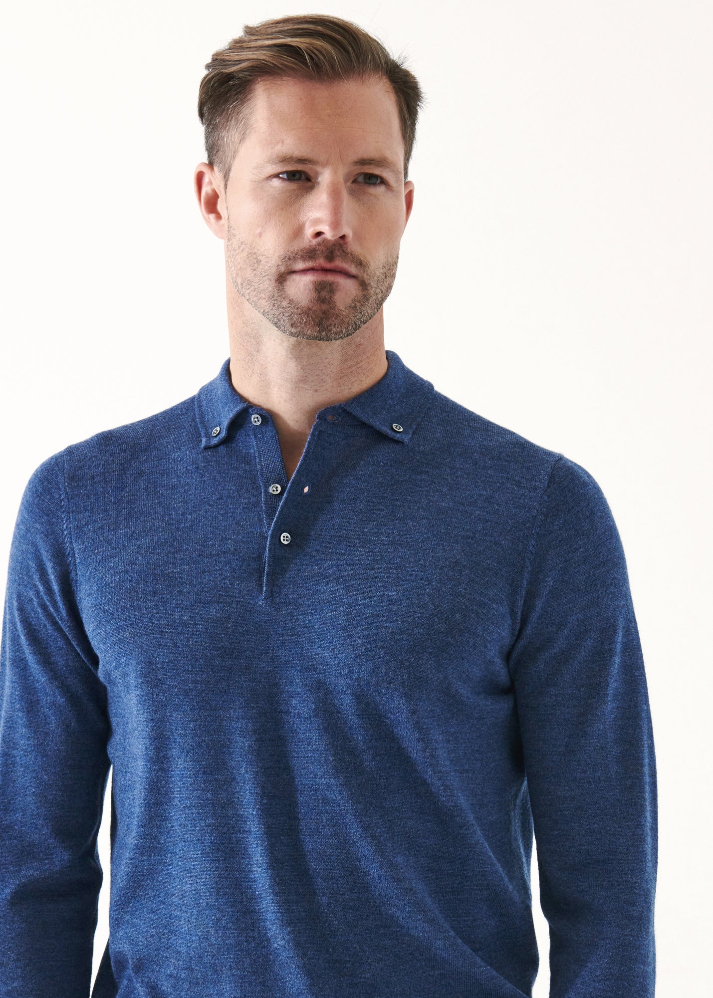 MERINO WOOL BUTTON DOWN POLO | PATRICK ASSARAF.