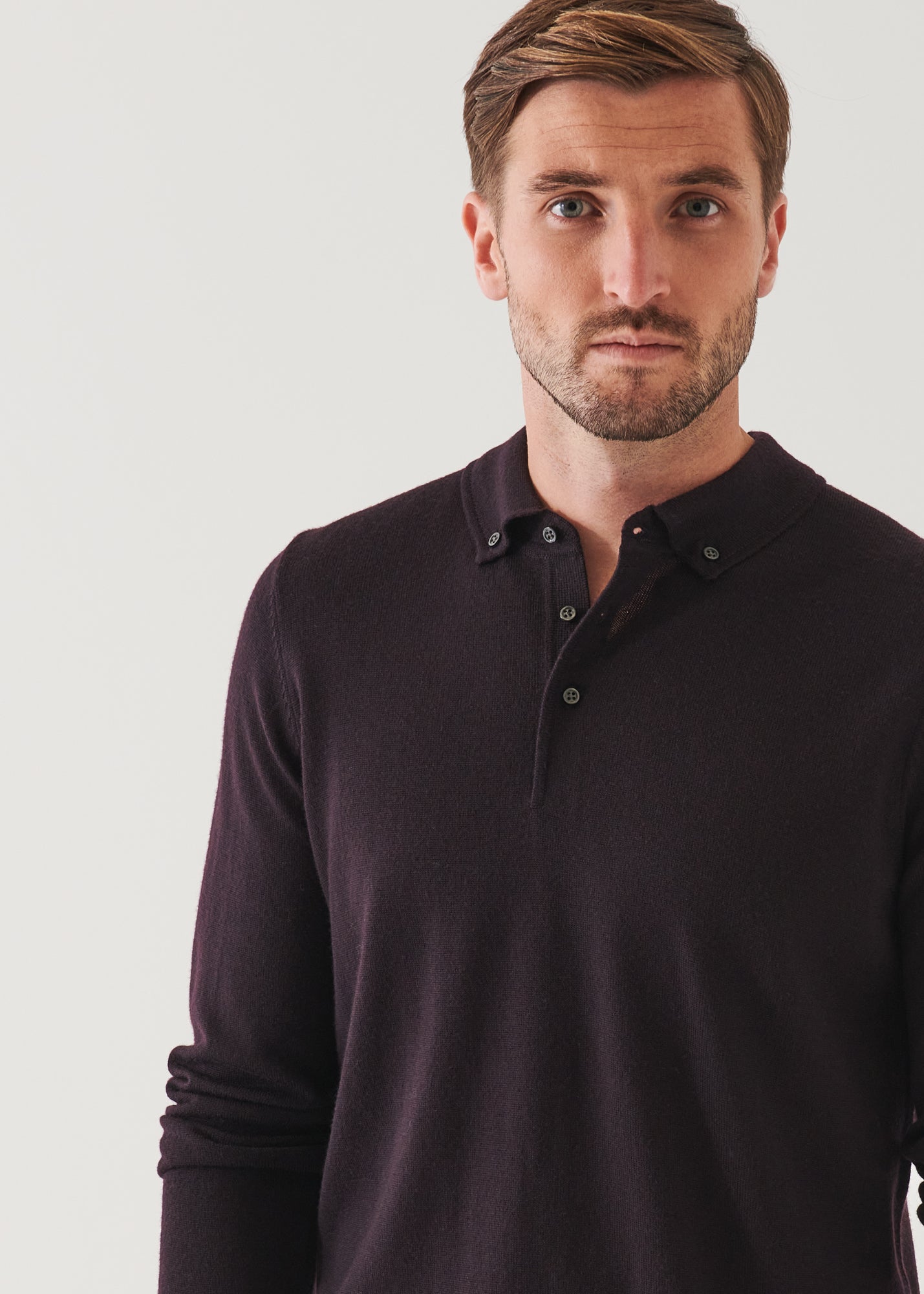 MERINO WOOL BUTTON DOWN POLO | PATRICK ASSARAF.
