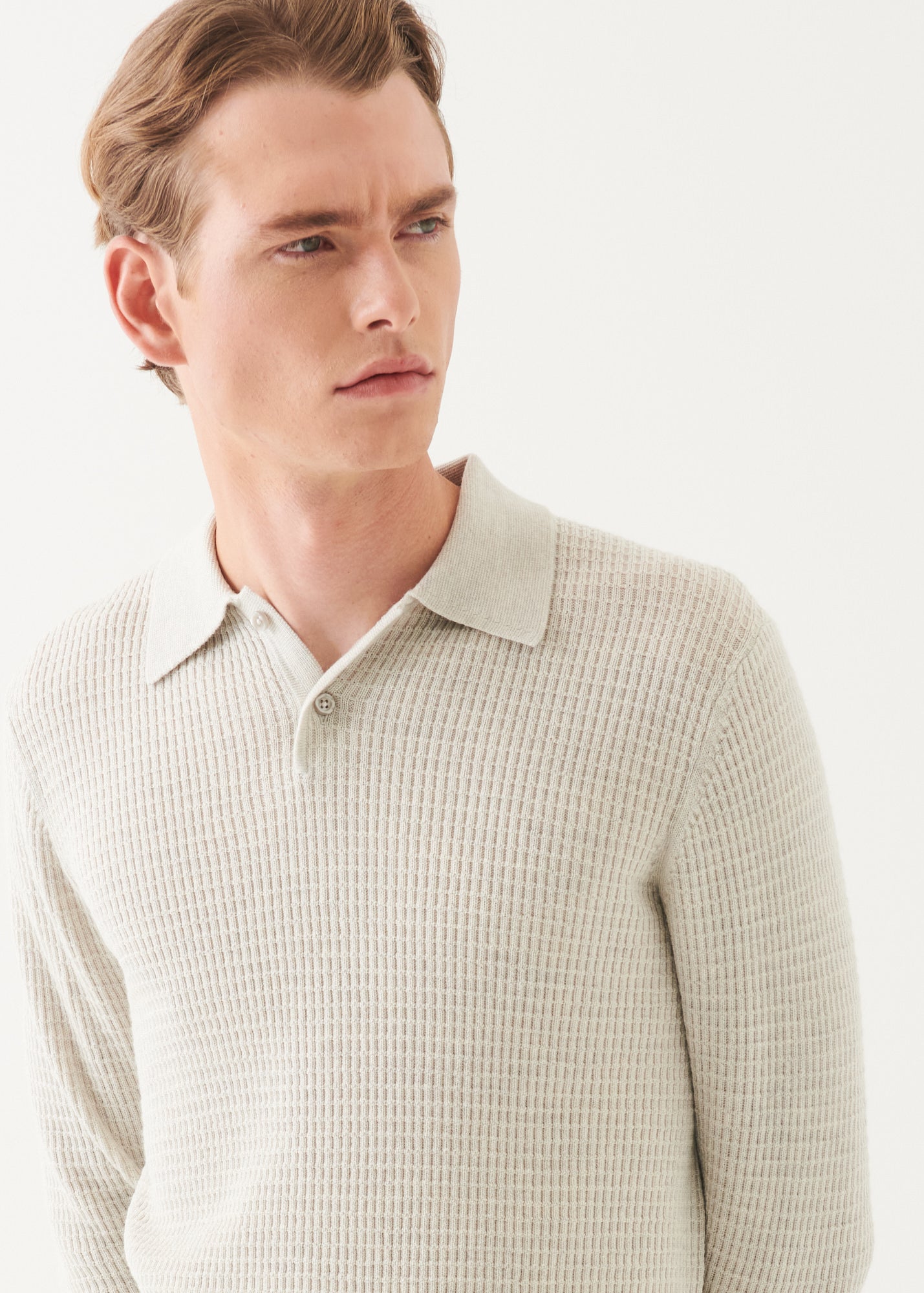 Merino Waffle Knit Polo