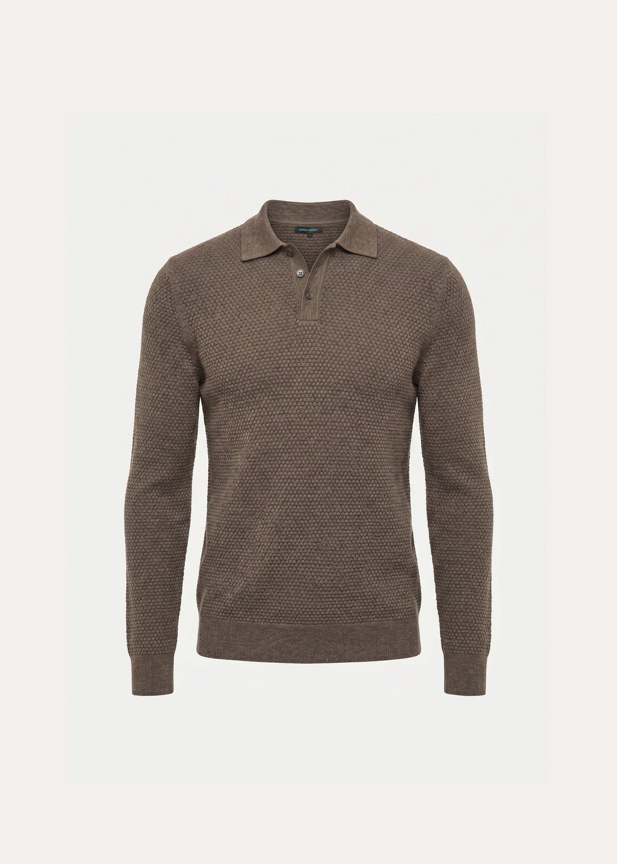 Extra-Fine Merino Wool Bubble Stitch Polo - PATRICK ASSARAF