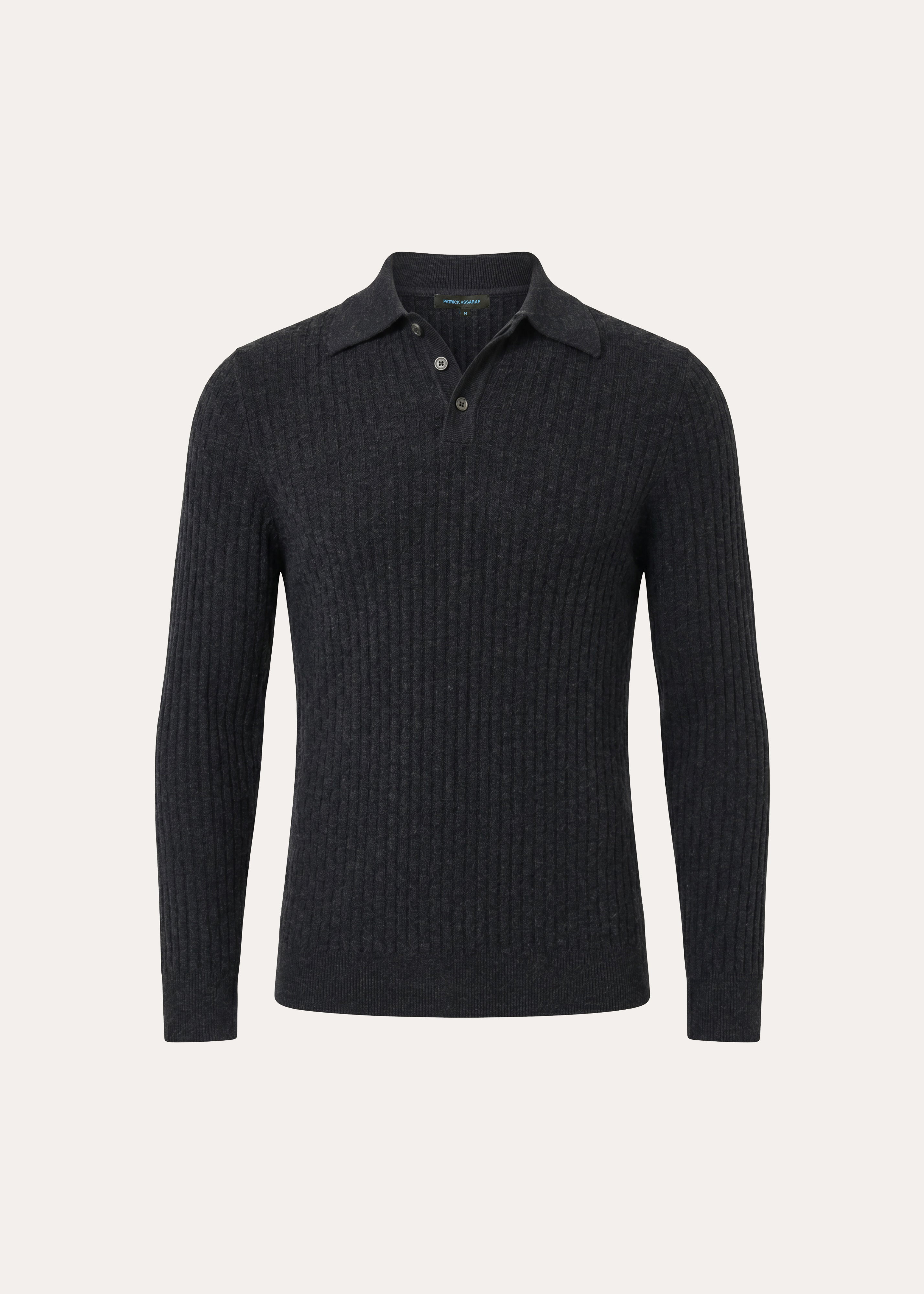 Extra-Fine Merino Wool Basketweave Polo - PATRICK ASSARAF