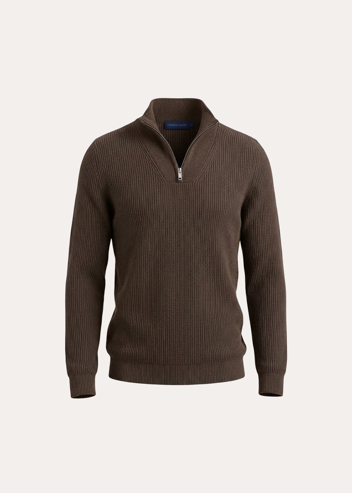 Extra-Fine Merino Wool Ribbed Quarter Zip Mock - PATRICK ASSARAF