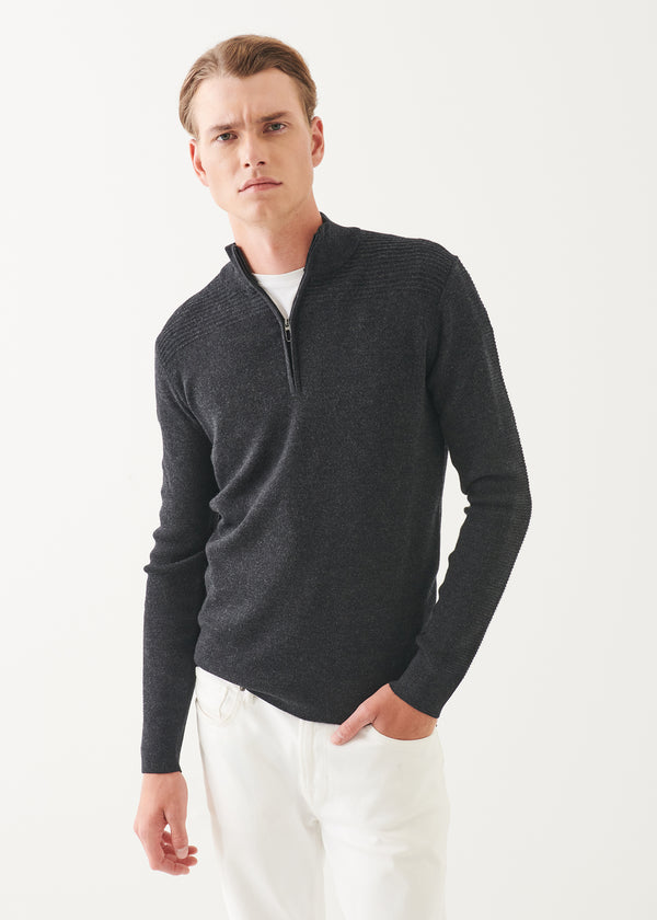 MERINO QUARTER ZIP