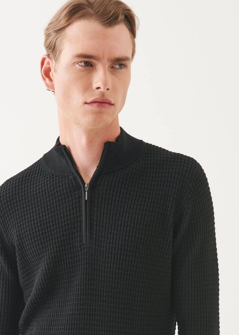 Merino Textured Quarter Zip