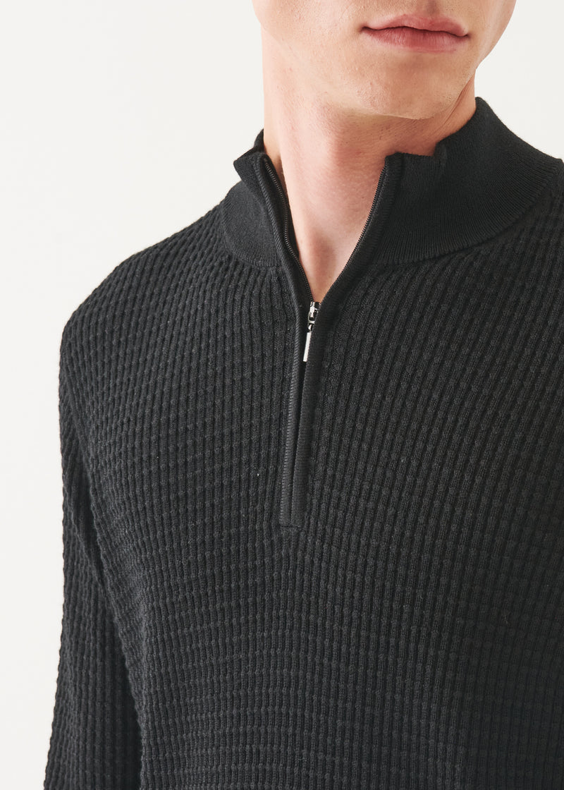 Merino Textured Quarter Zip