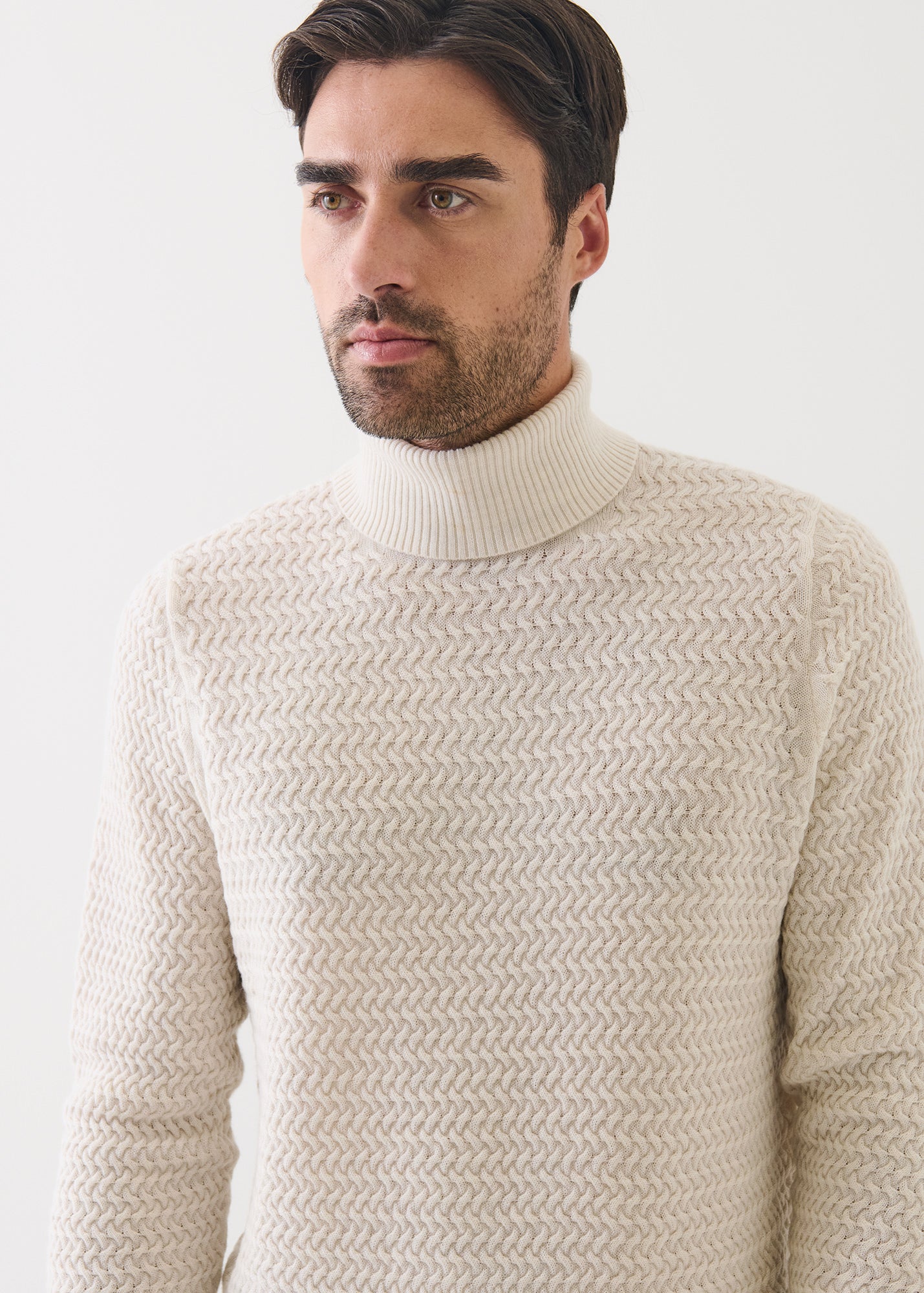 Merino Textured Turtleneck