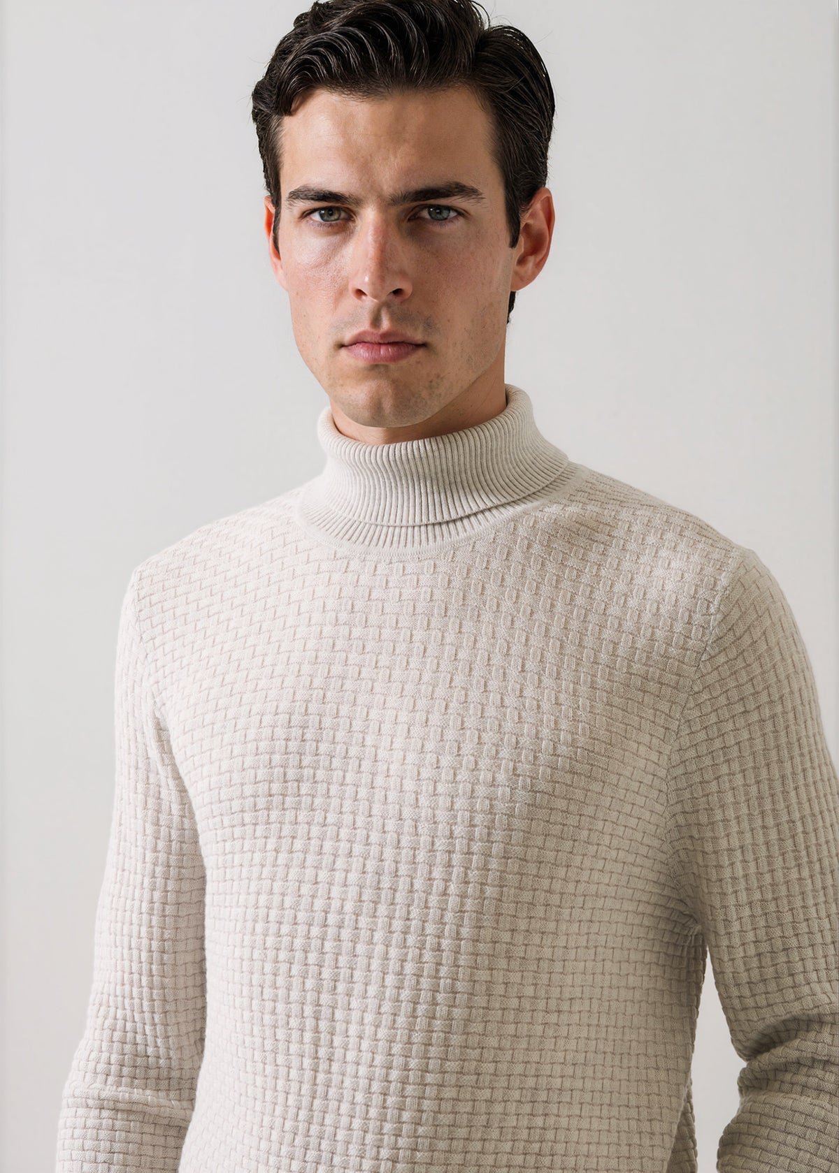 Extra-Fine Merino Wool Basketweave Turtleneck - PATRICK ASSARAF