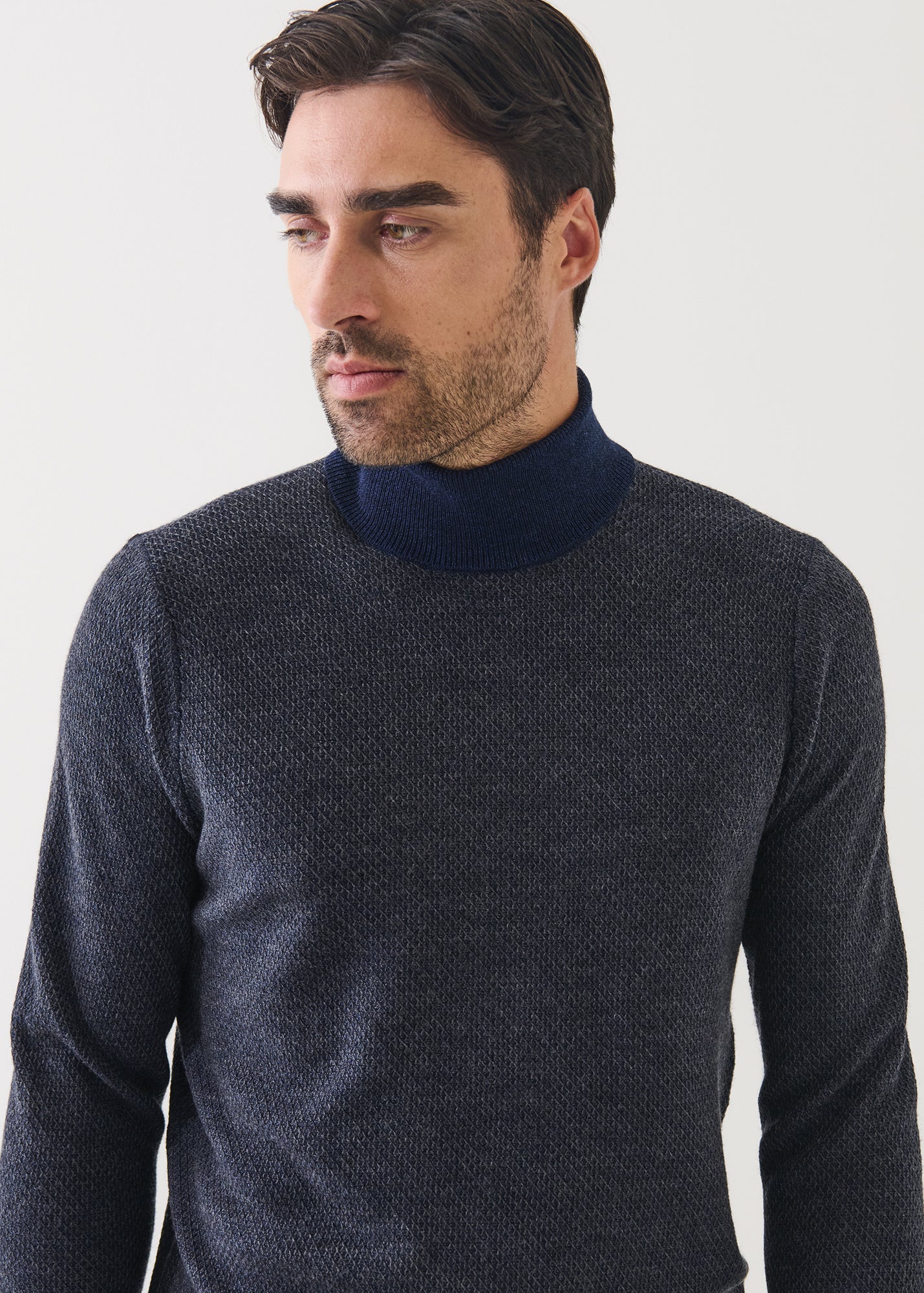 Merino Textured Turtleneck