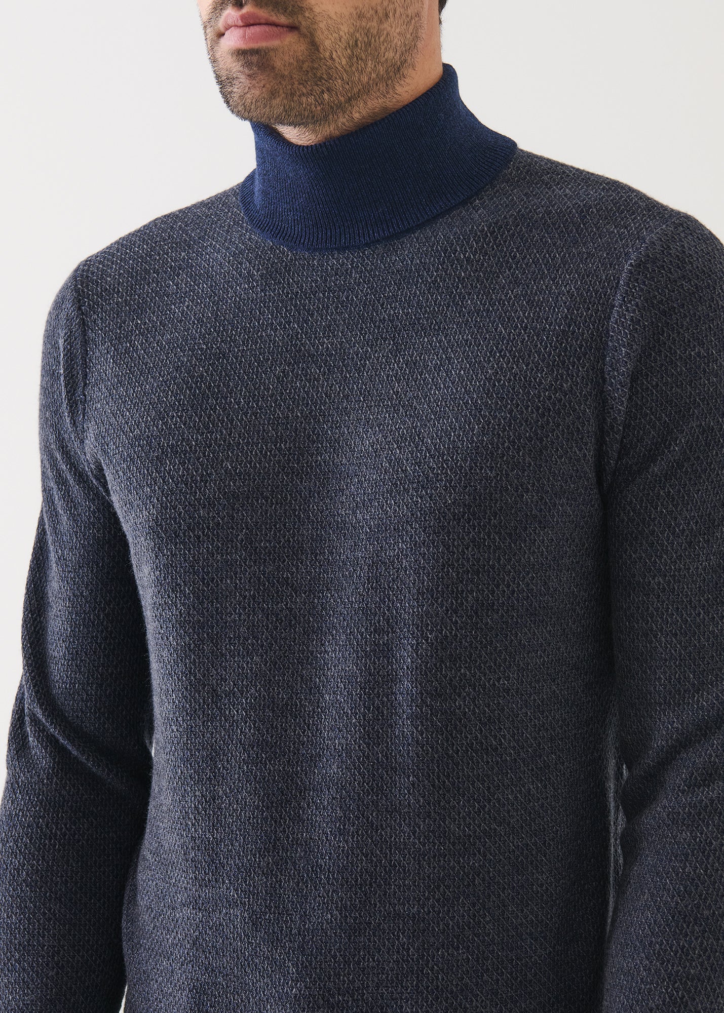 Merino Textured Turtleneck