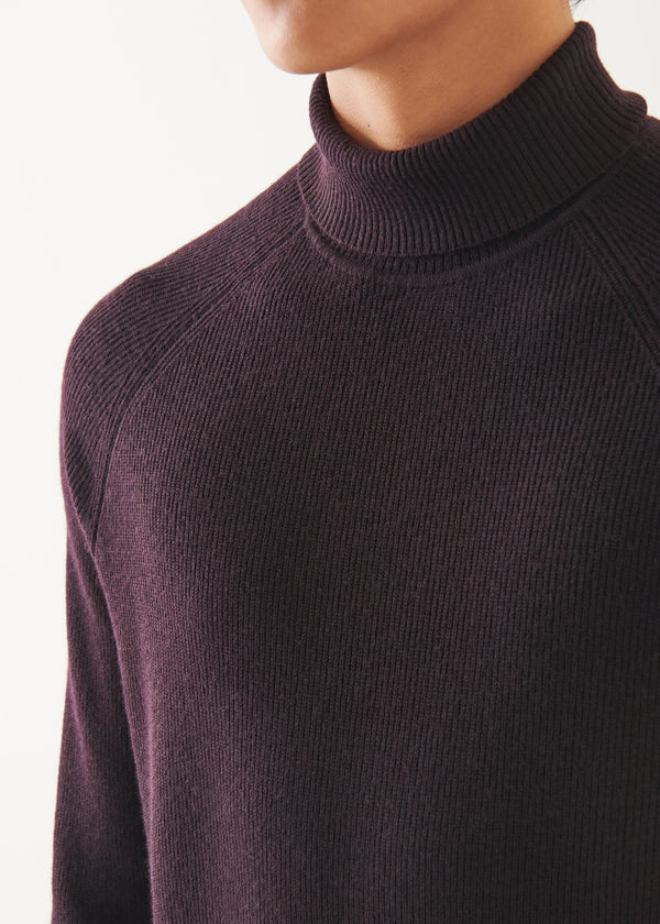 MERINO RIBBED TURTLENECK