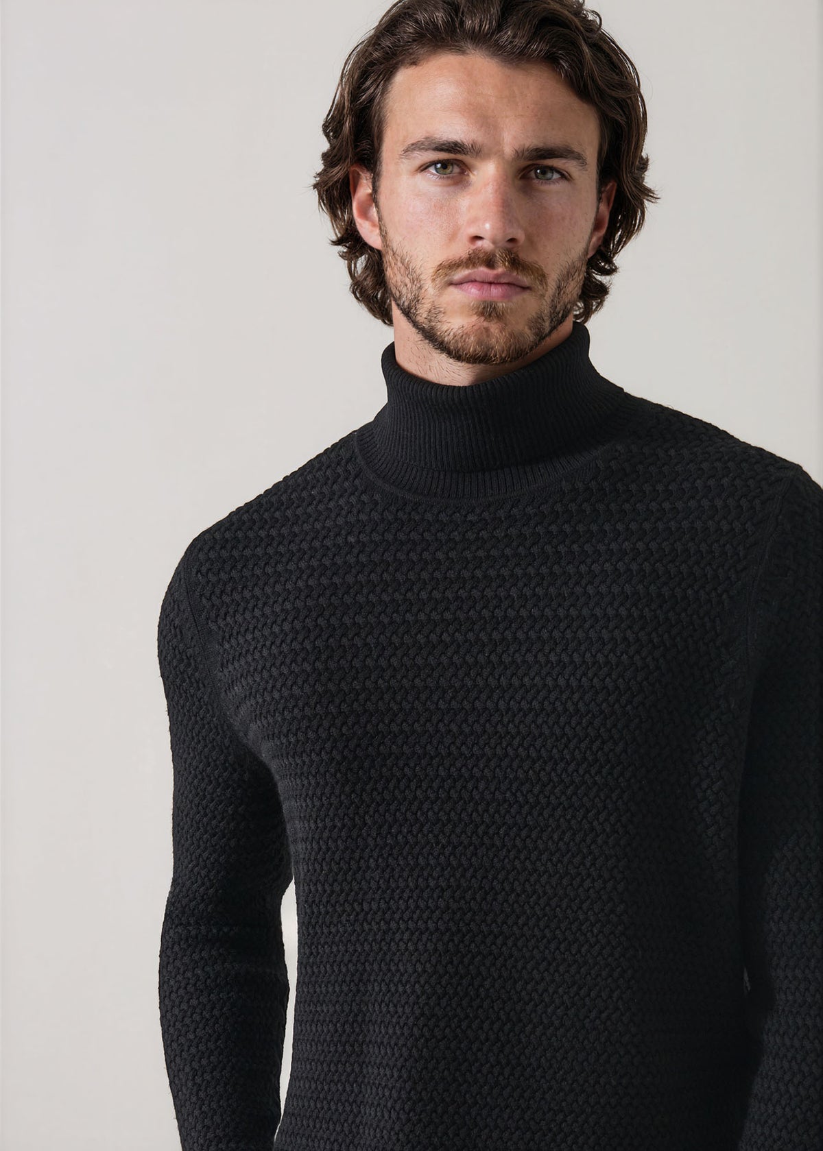 Extra-Fine Merino Wool Lattice Turtleneck - PATRICK ASSARAF