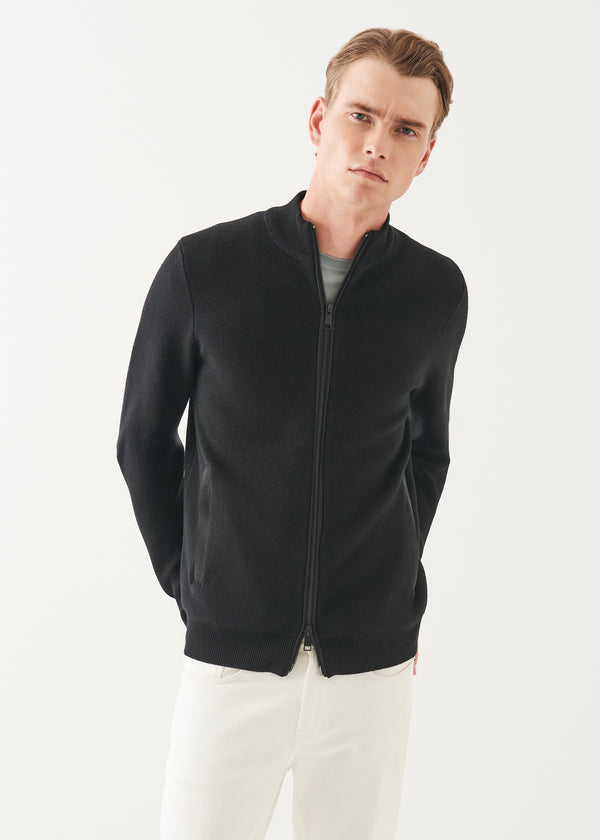 Merino Milano Stitch Full Zip Cardigan