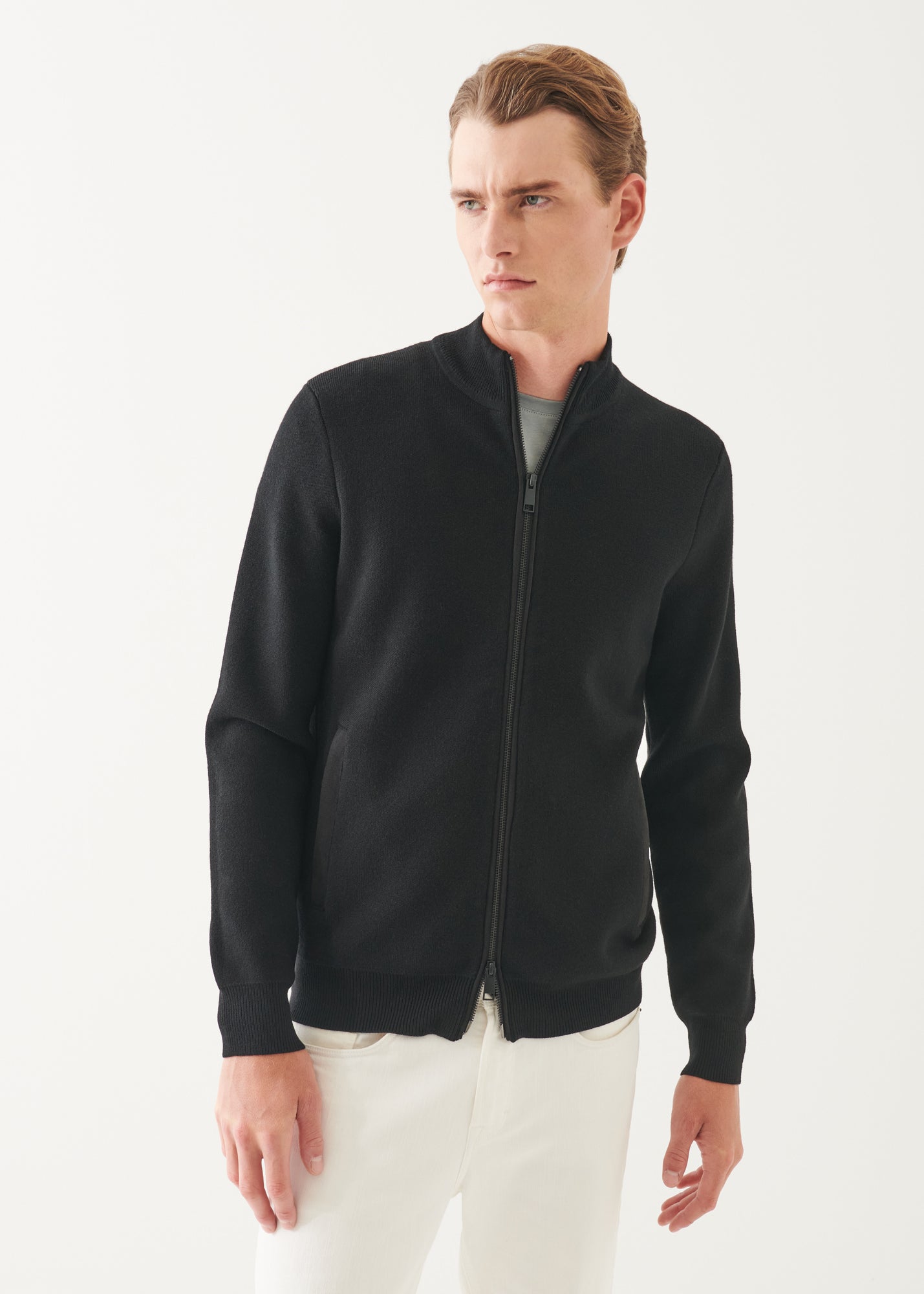Merino Milano Stitch Full Zip Cardigan