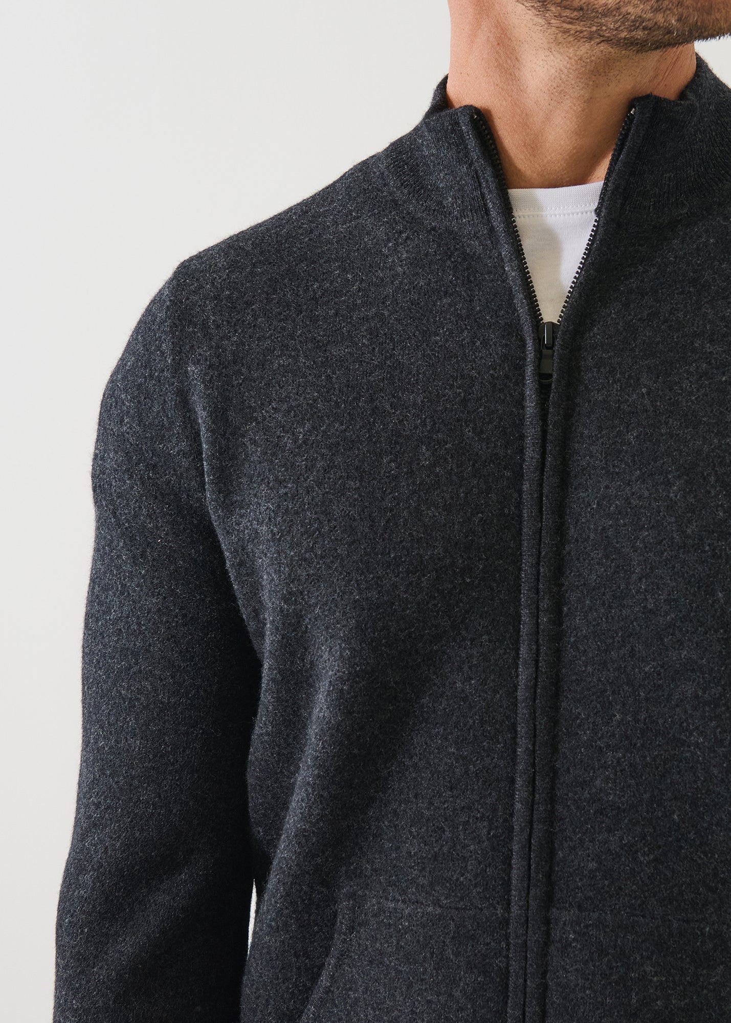 Boiled Merino Full Zip Cardigan