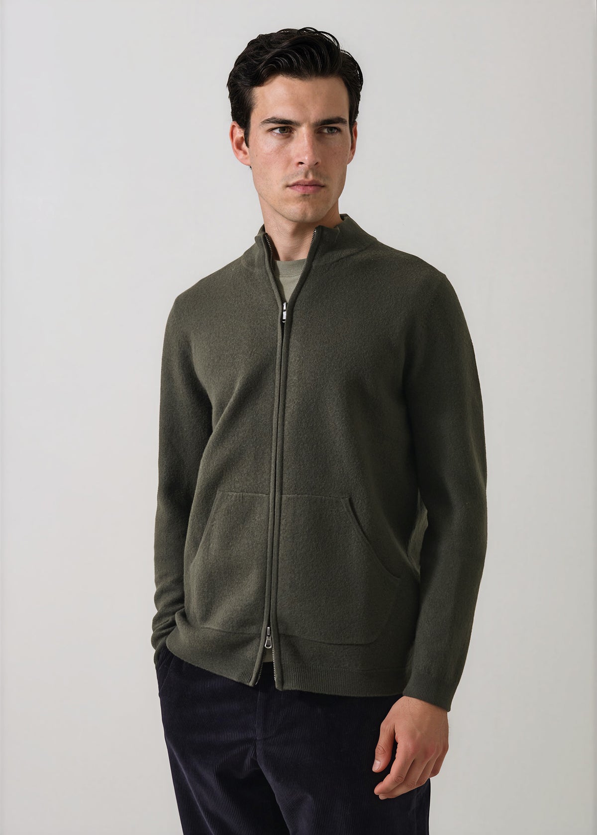 Boiled Merino Full Zip Cardigan - PATRICK ASSARAF