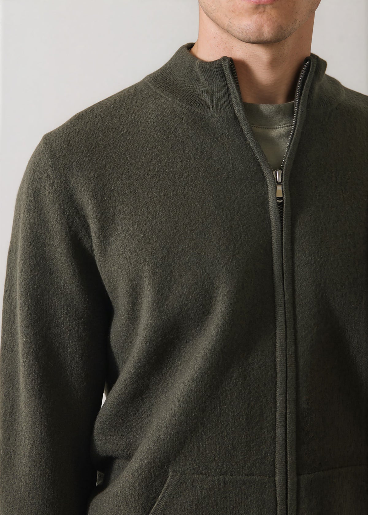 Boiled Merino Full Zip Cardigan - PATRICK ASSARAF