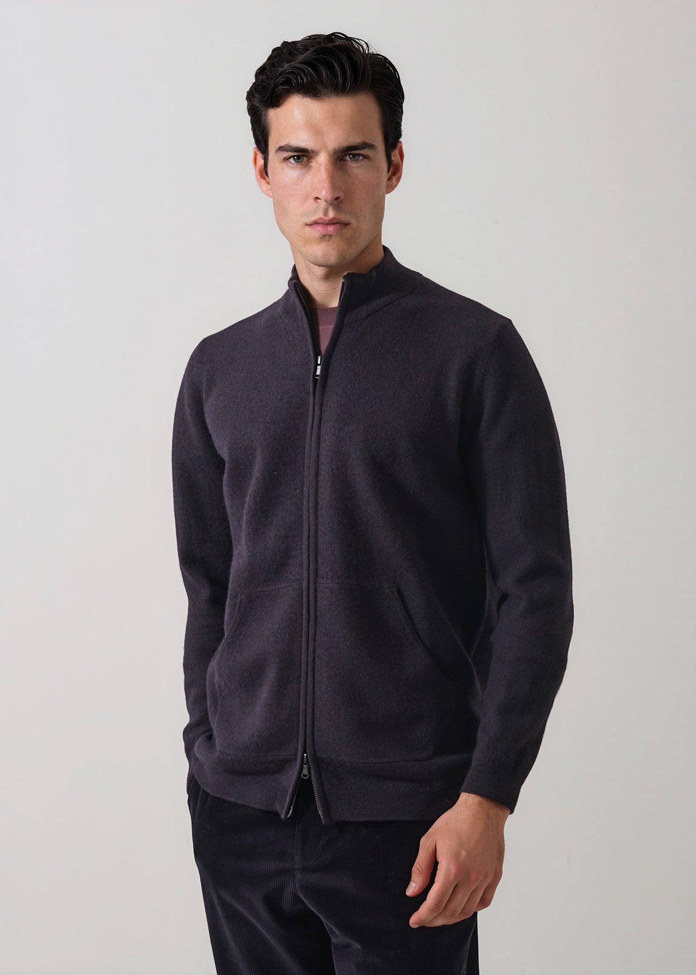 Boiled Merino Full Zip Cardigan - PATRICK ASSARAF