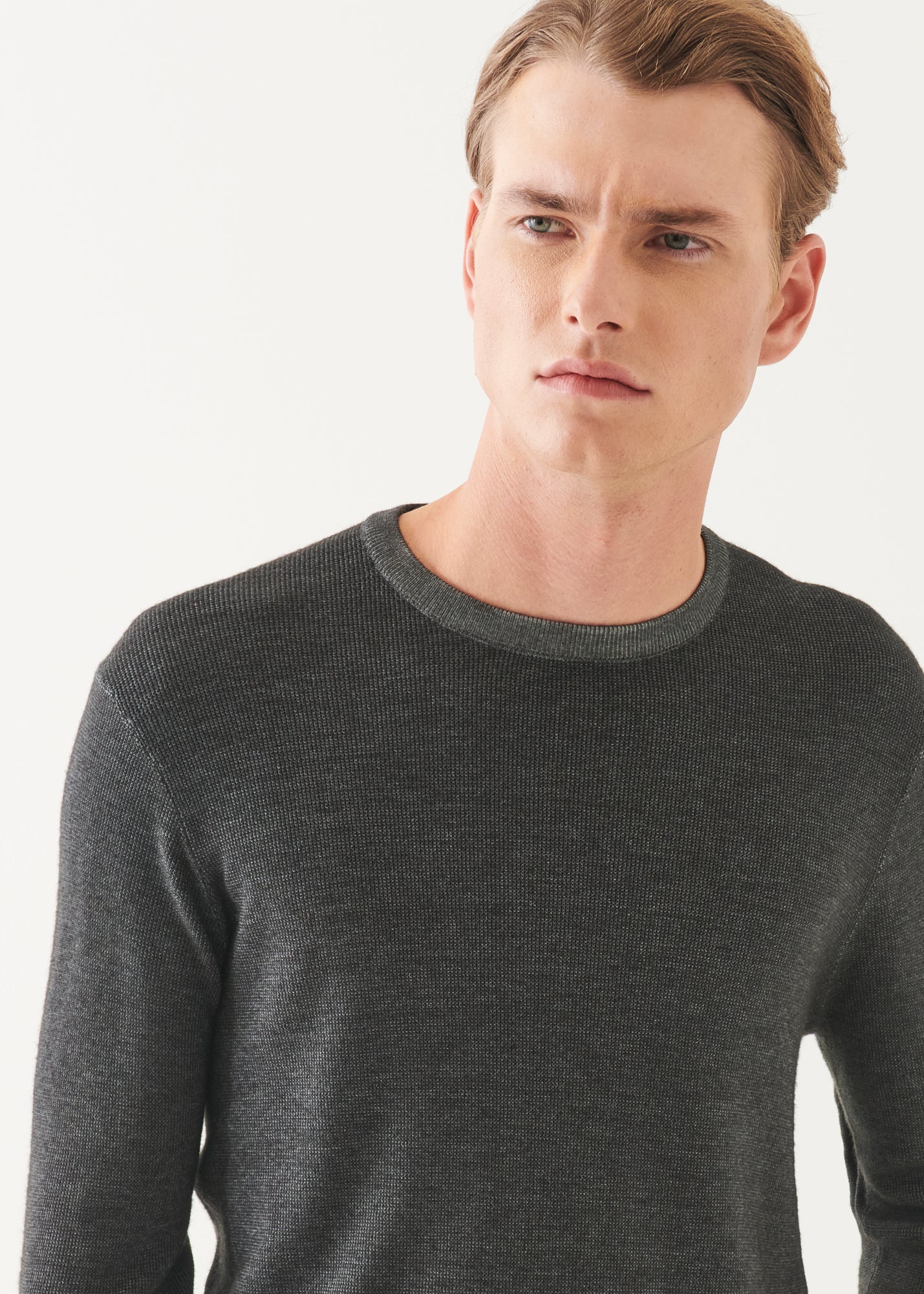 Extra-Fine Merino Seed Stitch Vintage Crewneck