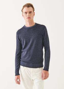 EXTRA-FINE MERINO SEED STITCH VINTAGE CREWNECK