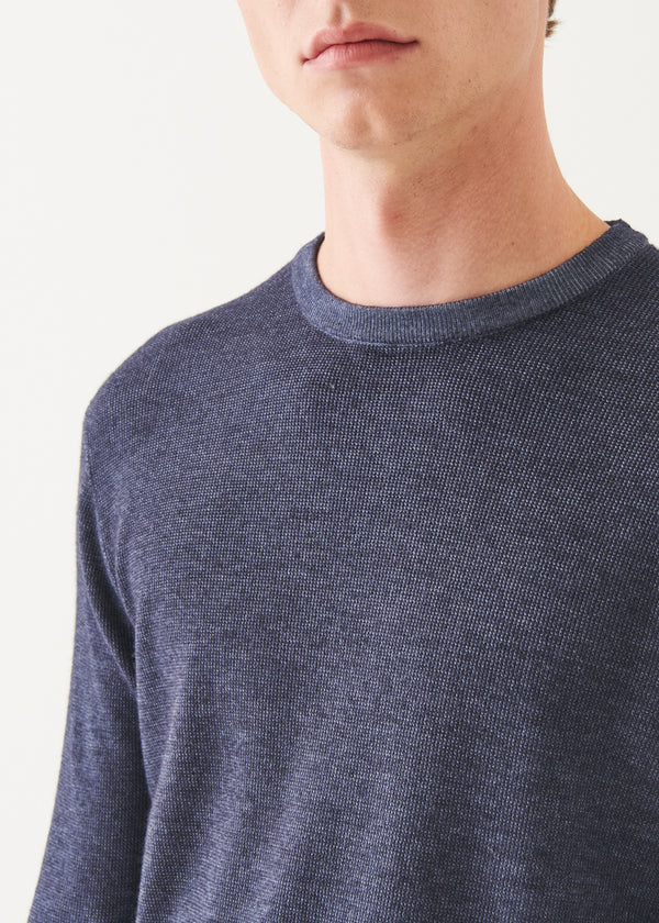 Extra-Fine Merino Seed Stitch Vintage Crewneck