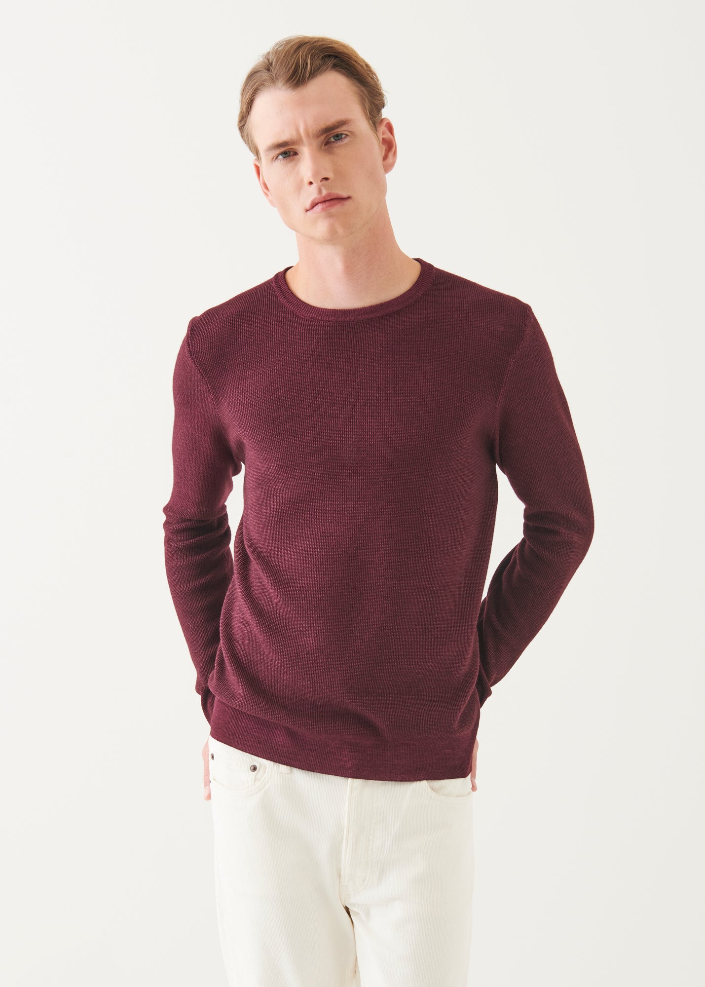 Extra-Fine Merino Seed Stitch Vintage Crewneck