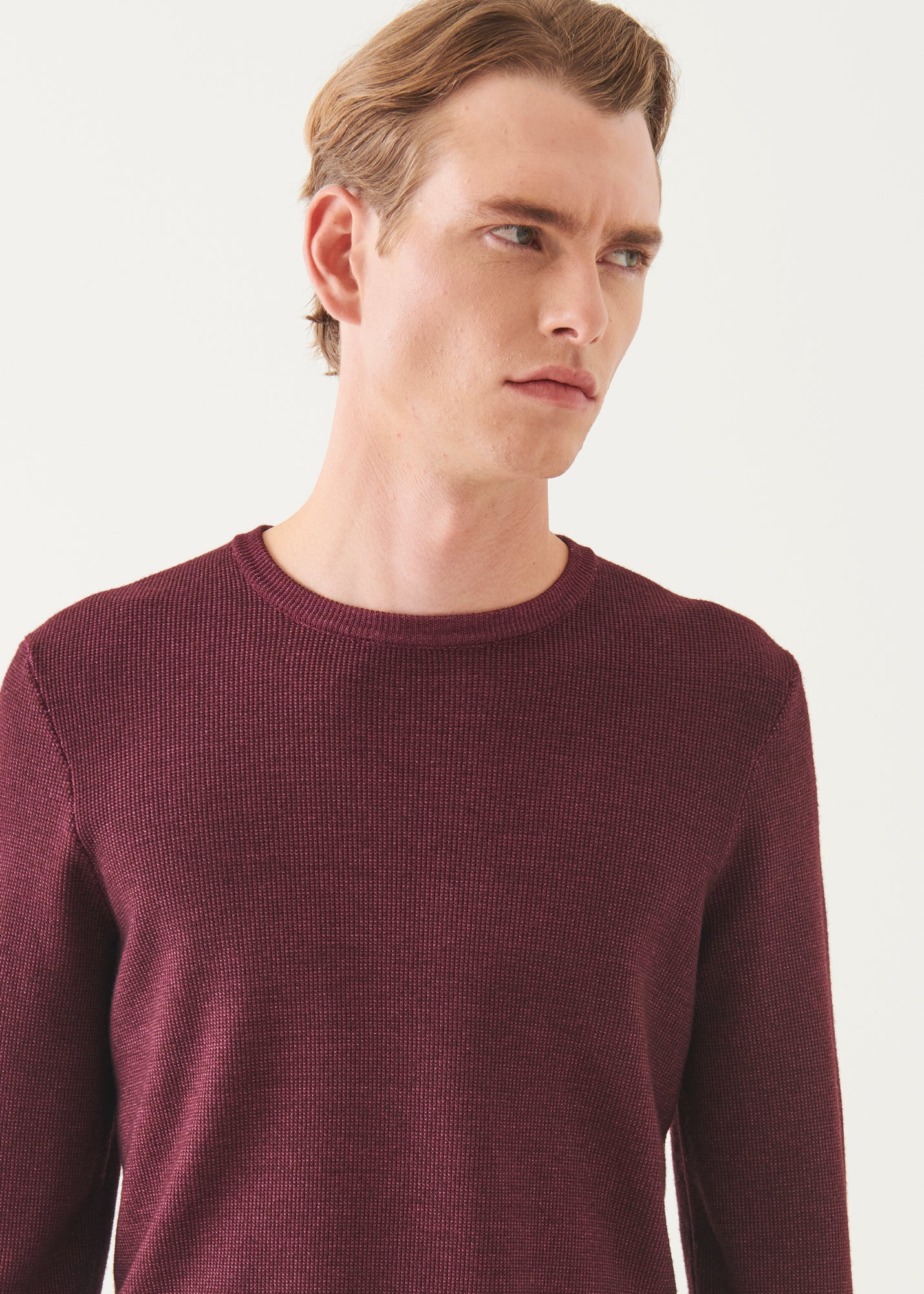 Extra-Fine Merino Seed Stitch Vintage Crewneck